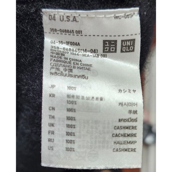 UNIQLO 100% Cashmere Sweater Black Women’s M Soft Luxury Knit Pullover Classic - Picture 6 of 12